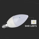 Bombilla LED V-TAC - Samsung - Vela - Soporte E14 - IP20 - Blanca - 5.5W- 470 Lumens - 3000K-extra-4.webp