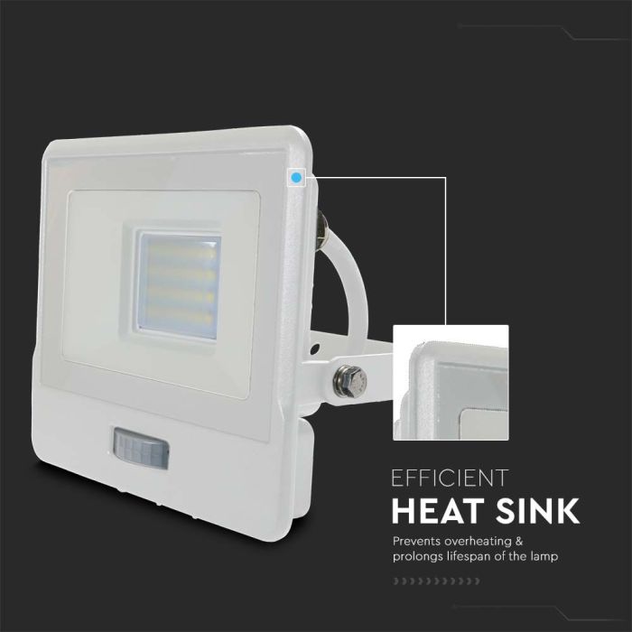 Proyector LED V-TAC - Samsung - Sensor PIR - Impermeable IP65 - Blanco - 20W - 1510 Lúmenes - 4000K-extra-7.webp