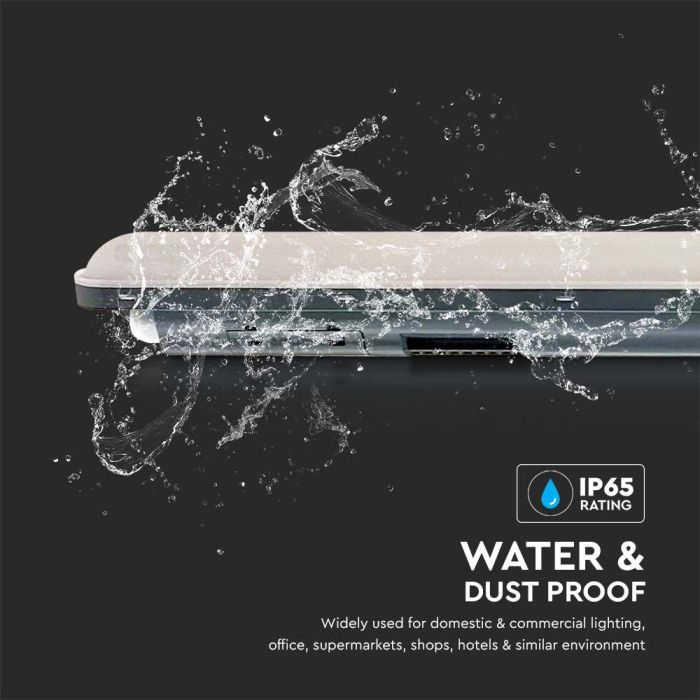 LED Pantalla estanca - Serie X - IP65 - Blanco - 48W - 5760 Lumens - 6500K - 150CM-extra-6.webp