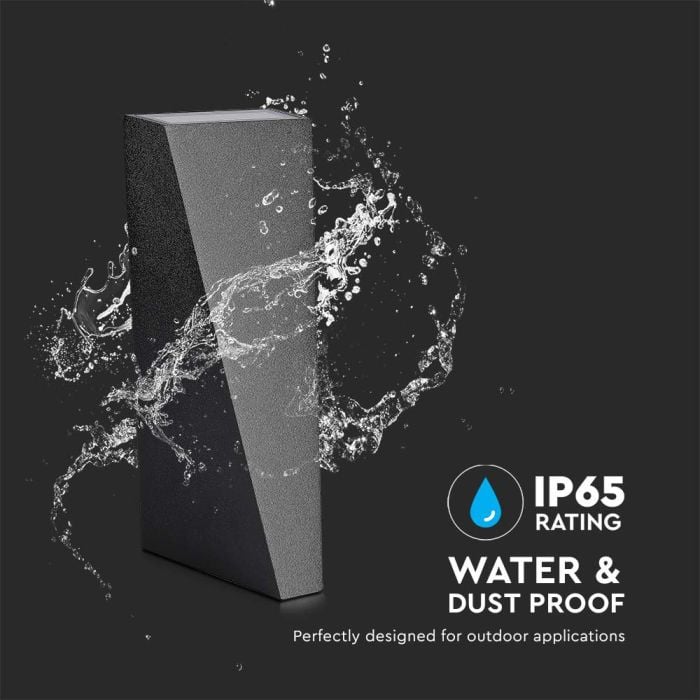 Aplique Triangular LED V-TAC - IP65 Impermeable - Negro - 4W - 450 Lumens - 3000K-extra-7.webp