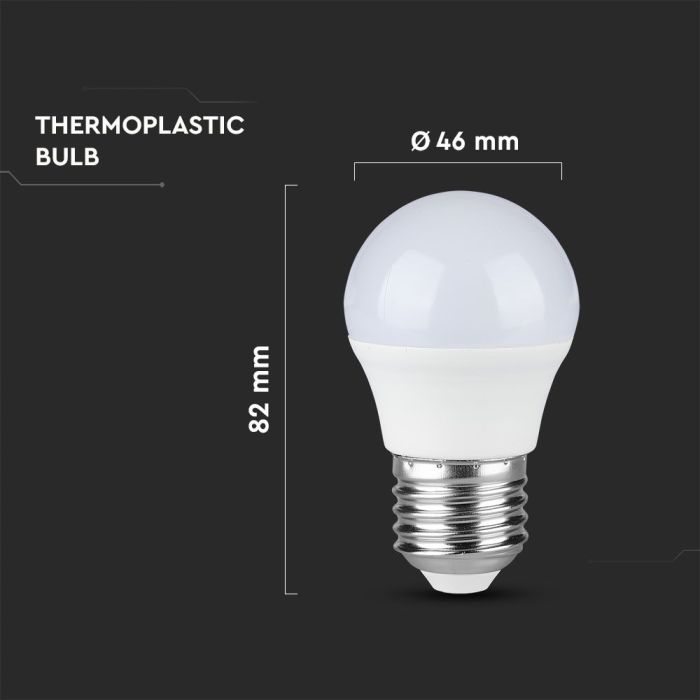 Bombilla LED V-TAC - Golf - Soporte E27 - IP20 - Blanca - 4.5W - 470 Lumens - 6500K-extra-3.webp