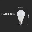 Bombilla LED V-TAC GLS - Soporte E27 - Blister - IP20 - Blanca - 9W - 806 Lumens - 6400K - Pack de 2-extra-4.webp