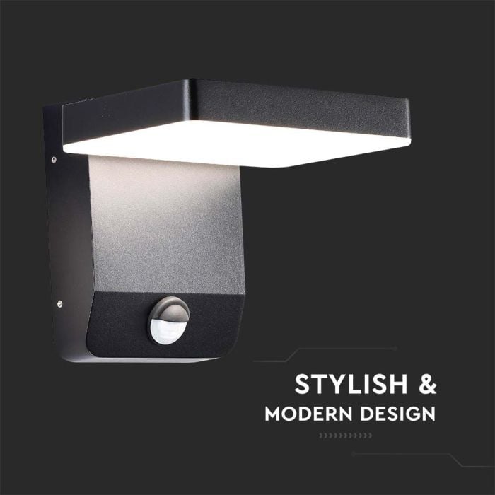 Aplique LED giratorio V-TAC - Sensor PIR - Impermeable IP65 - Negro - 17W - 2520 Lumens - 3000K-extra-1.webp