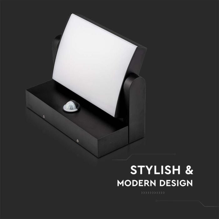 Aplique LED giratorio V-TAC - Sensor PIR - Impermeable IP65 - Negro - 17W - 2520 Lumens - 3000K-extra-1.webp