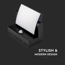 Aplique LED giratorio V-TAC - Sensor PIR - Impermeable IP65 - Negro - 17W - 2520 Lumens - 3000K-extra-1.webp