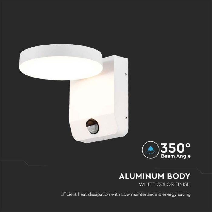Aplique LED Giratorio V-TAC - Sensor PIR - Impermeable IP65 - Blanco - 17W - 2480 Lumens - 3000K-extra-6.webp