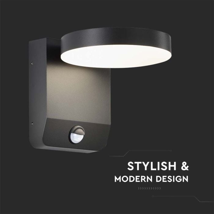 Aplique LED giratorio V-TAC - Sensor PIR - Impermeable IP65 - Negro -17W - 2480 Lumens - 3000K-extra-1.webp