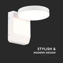 Aplique LED giratorio V-TAC - Impermeable IP65 - Blanco - 17W - 2480 Lumens - 3000K-extra-1.webp