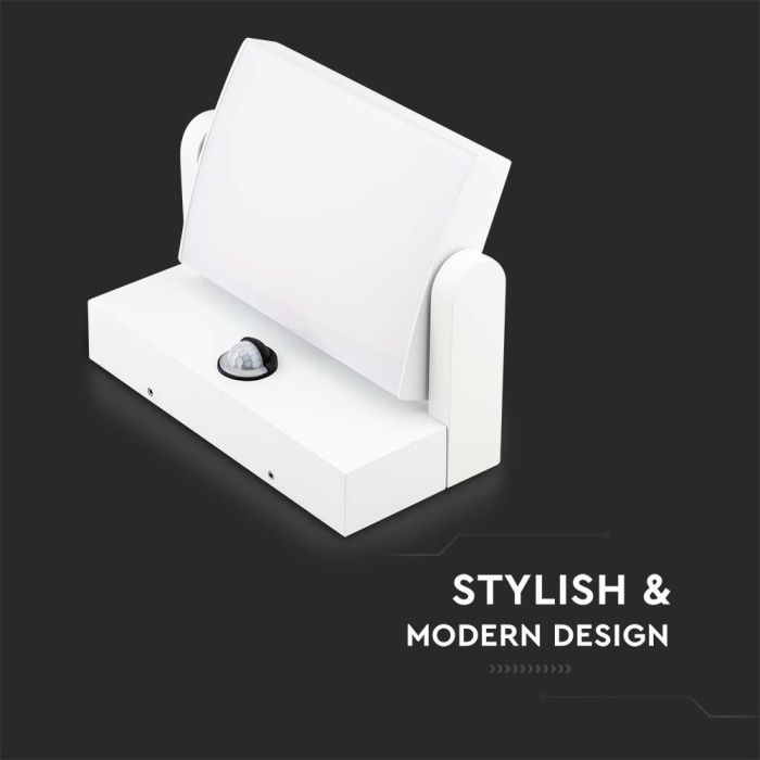 Aplique LED Giratorio V-TAC - Sensor PIR - Impermeable IP65 - Blanco - 17W - 2520 Lumens - 3000K-extra-1.webp