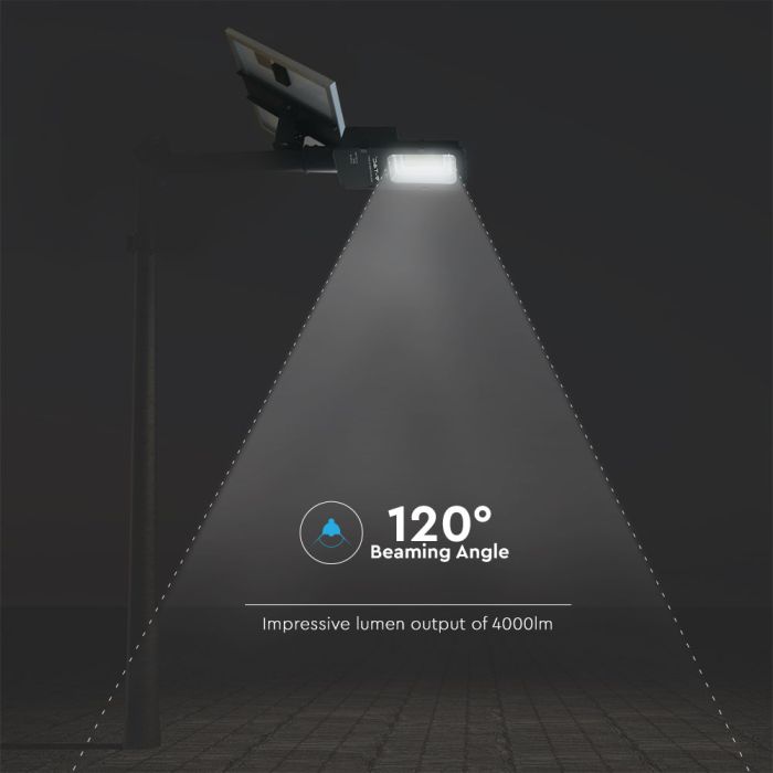 V-TAC Farola Solar - 50W - IP65 Impermeable - Negra - 4000 Lumens - 6000K-extra-7.webp