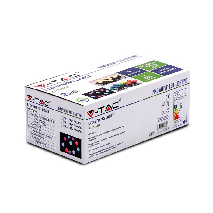 Guirnalda LED V-TAC- Bombilla LED - DC:24V - IP44 - 300 Lúmenes - RGB + Amarillo-extra-3.webp