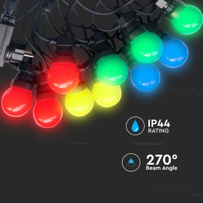 Guirnalda LED V-TAC- Bombilla LED - DC:24V - IP44 - 300 Lúmenes - RGB + Amarillo-extra-5.webp