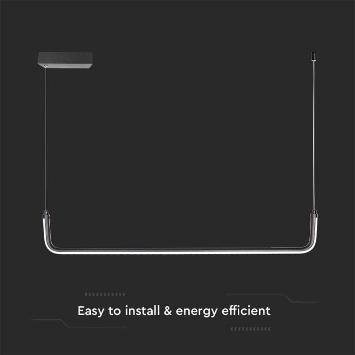 V-TAC Lámpara de techo de diseño - IP20 - Negra - 12W - 1200 Lumens - 4000K-extra-4.webp