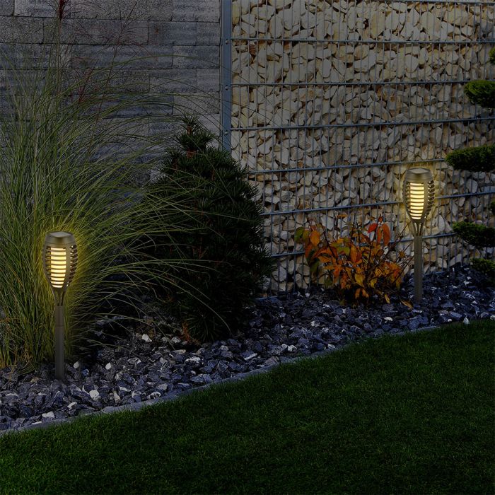 V-TAC Solar Flame Stick Lights - IP44 - Negro - 1W - 2200K - Pack de 16-extra-2.webp