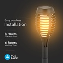 V-TAC Solar Flame Stick Lights - IP44 - Negro - 1W - 2200K - Pack de 16-extra-6.webp