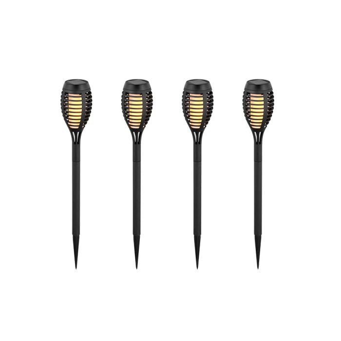 V-TAC Solar Flame Stick Lights - IP44 - Negro - 1W - 2200K - Pack de 8-extra-1.webp