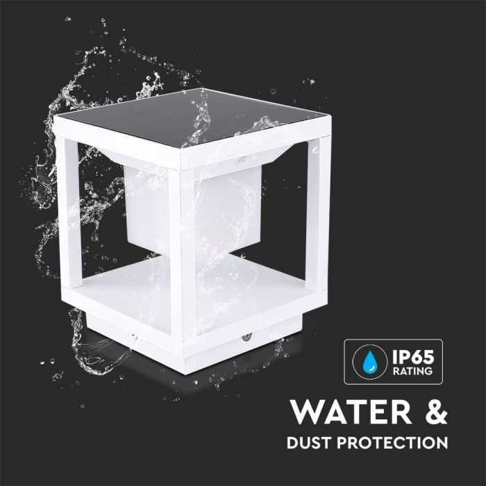 V-TAC Baliza Solar - IP65 Impermeable - Blanco - 2W - 90 Lumens - 3000K-extra-6.webp