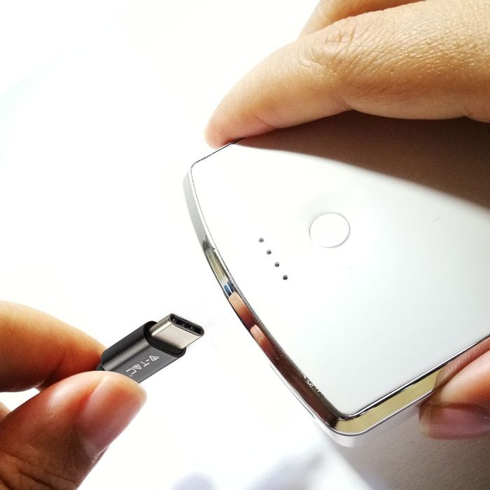 V-TAC Cable USB - Trenzado - Tipo C - Platinum Series - Negro - 1M-extra-1.webp