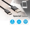 V-TAC Cable USB - Trenzado - Tipo C - Platinum Series - Negro - 1M-extra-4.webp
