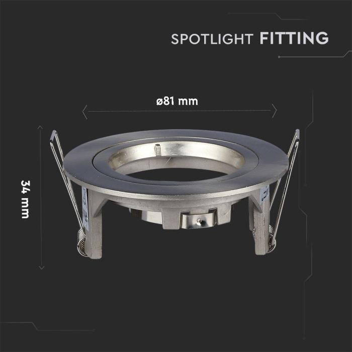 V-TAC LED Aro redondo - Empotrable - GU10 - IP20 - Níquel satinado-extra-2.webp