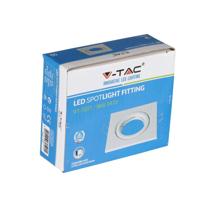 V-TAC LED Aro cuadrado - Empotrable - GU10 - IP20 - Blanco-extra-9.webp