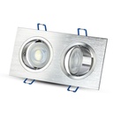 V-TAC LED Aro cuadrado - Empotrable - GU10 - IP20 - Aluminio Cepillado-extra-6.webp
