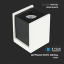 V-TAC Aro de yeso LED - Accesorios de superficie - GU10 - IP20 - Blanco + Gun Black-extra-4.webp