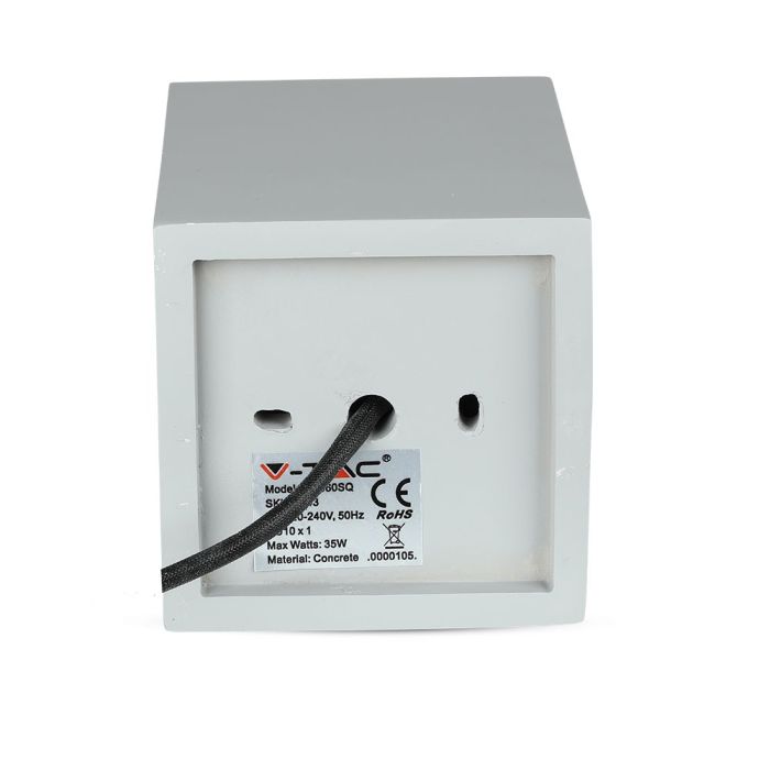 V-TAC Aro de yeso / hormigón cuadrado LED - Accesorios de Superficie - GU10 - IP20 - Gris + Negro Pistola-extra-9.webp