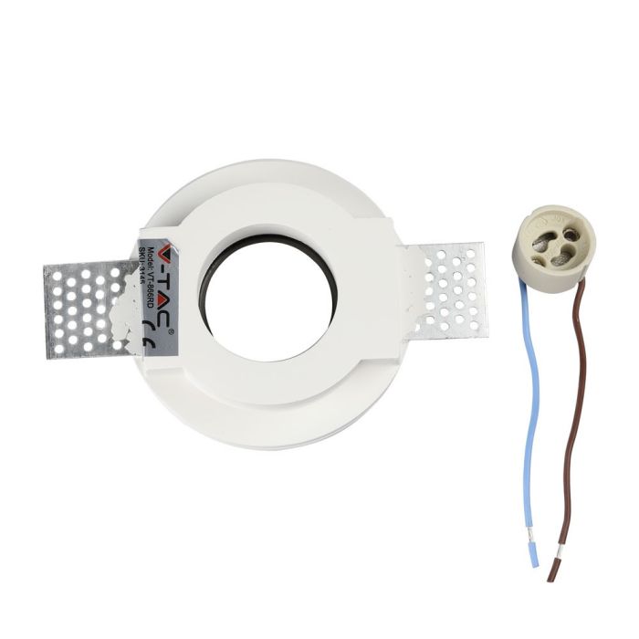 V-TAC LED Aro de yeso redondo - Empotrable - GU10 - IP20 - Blanco + Negro-extra-7.webp