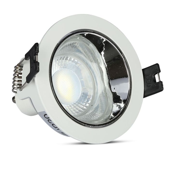 V-TAC LED Aro redondo - Empotrable - GU10 - IP20 - Blanco + Cromo-extra-9.webp