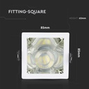 V-TAC Aro cuadrado LED - Empotrable - GU10 - IP20 - Blanco + Cromo-extra-2.webp