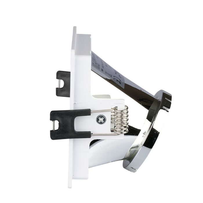 V-TAC Aro cuadrado LED - Empotrable - GU10 - IP20 - Blanco + Cromo-extra-7.webp