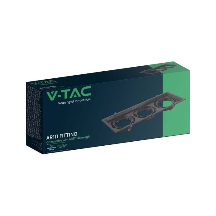 V-TAC LED Aro - Accesorios AR111 - IP20 - Negro-extra-6.webp