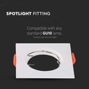 V-TAC Aro cuadrado LED - Empotrable - GU10 - IP20 - Blanco-extra-3.webp