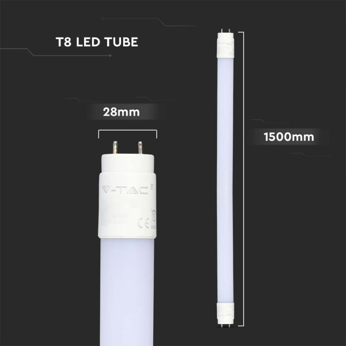 Tubo LED T8 V-TAC - Samsung - IP20 - Blanco - 20W - 2100 Lúmenes - 4000K - 150CM-extra-2.webp