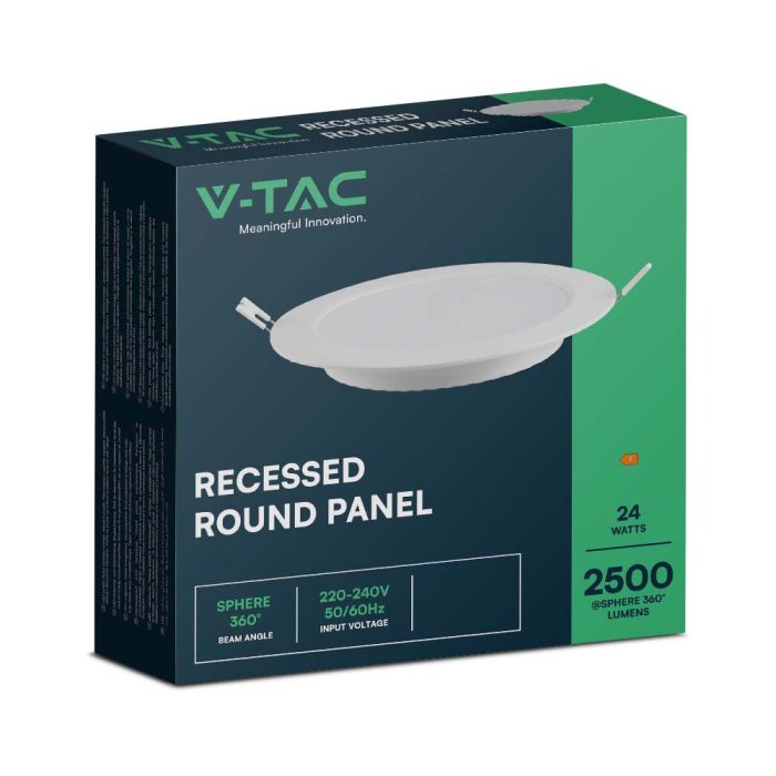 V-TAC LED Mini Panel - Retroiluminado Empotrado - IP20 - Blanco - 24W - 2500 Lúmenes - 3000K-extra-6.webp