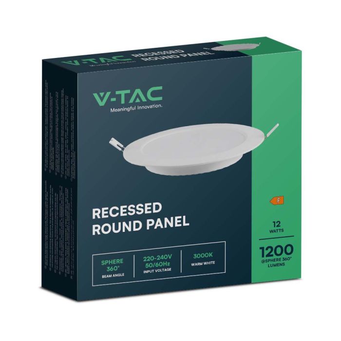 V-TAC LED Mini Panel - Retroiluminado Empotrado - IP20 - Blanco - 12W - 1200 Lumens - 3000K-extra-6.webp