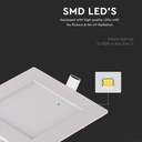 Mini panel LED cuadrado V-TAC - Serie Premium - IP20 - Blanco - 6W - 490 Lúmenes - 6400K-extra-1.webp