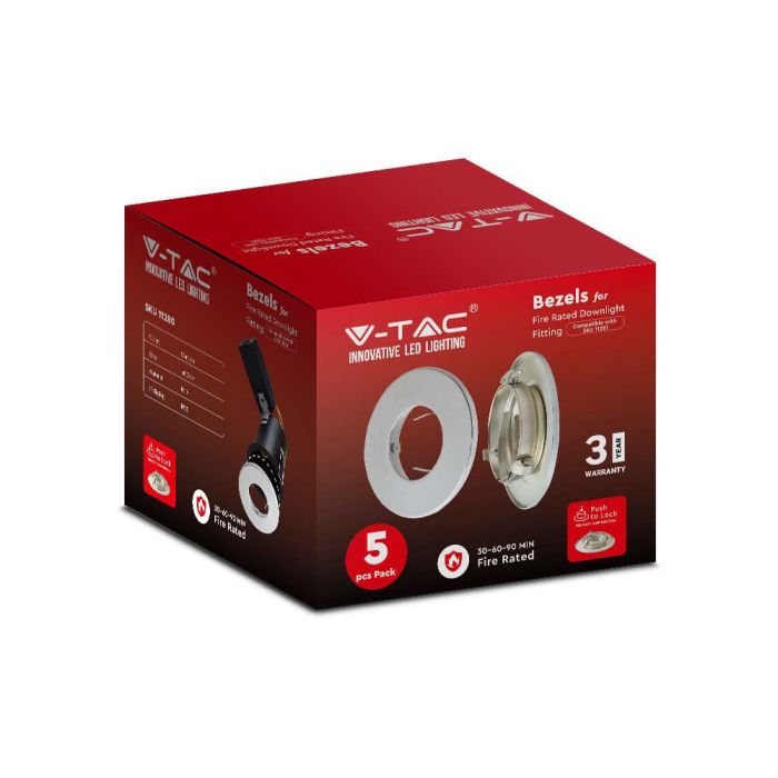 Lámpara empotrada LED - Push and Lock - Accesorios para embellecedor de latas - IP20 - Cromo - Pack de 5-extra-6.webp