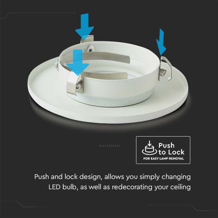 Down Light LED - Push and Lock - Can Bezel Fittings - IP65 - White - Pack de 5-extra-4.webp