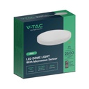 V-TAC LED Plafón redondo - Sensor Microondas - IP44 - Blanco - 24W - 2400 Lumens - 6500K - 295MM-extra-9.webp