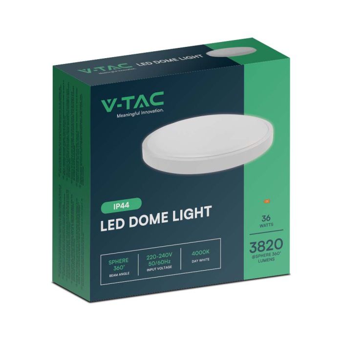 V-TAC LED Plafón redondo - IP44 - Blanco - 30W - 3000 Lumens - 4000K - 350MM-extra-7.webp