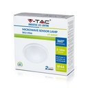 Luz de Cúpula Redonda LED V-TAC - Sensor Microondas - IP44 - Blanco - 296mm-extra-5.webp