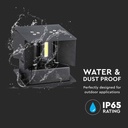 V-TAC LED Aplique Cuadrado - Bridgelux - IP65 Impermeable - Negro - 5W - 700 Lumens - 4000K-extra-8.webp