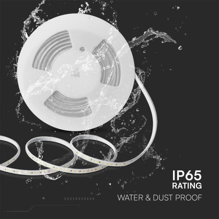 V-TAC Tira de Luz LED - 220V - IP65 Impermeable - Código de Color: Rojo - Rollo de 10m-extra-7.webp