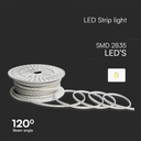 Tira de luz LED V-TAC - 220V - IP65 Impermeable - Código de color: Rojo - Rollo de 50m-extra-4.webp