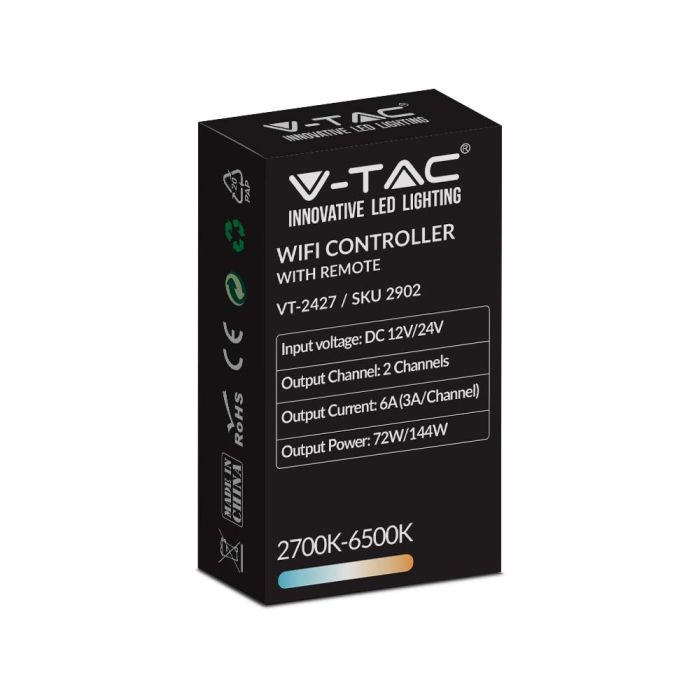 V-TAC Tira de Luz LED - Accesorios - Controlador WiFi - Mando a Distancia - 24 Botones - 3IN1-extra-9.webp