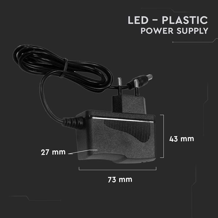 Tiras de luz LED V-TAC - Accesorios - Fuente de alimentación de plástico - IP44 - Negro - 18W-extra-2.webp