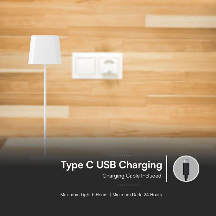 V-TAC Lámpara Solar Magnética de Mesa - IP65 Impermeable - Blanca - 5W- 400 Lumens - 3IN1-extra-7.webp