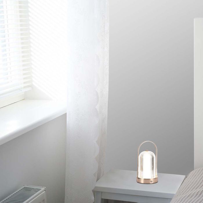 V-TAC Lámpara de Sobremesa Recargable - IP20 - Bronce Antiguo - 1W - 55 Lumens - 3IN1-extra-2.webp